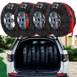 Universal Car Spare Tire Cover Case Polyester Auto Wheel Tires Storage Bags Vehicle Tyre Accessories Dust-proof Wheel Protector