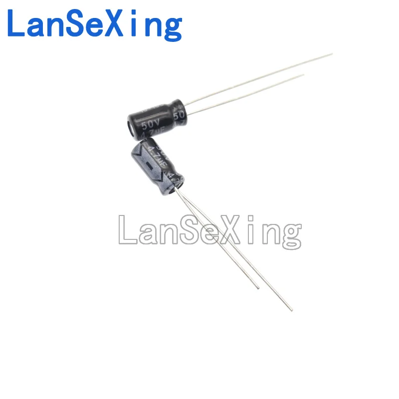 50V 4,7 uf langlebiger Plug-In-Elektrolyt kondensator 4,7 uf 50V Volumen 5x11 4x7mm