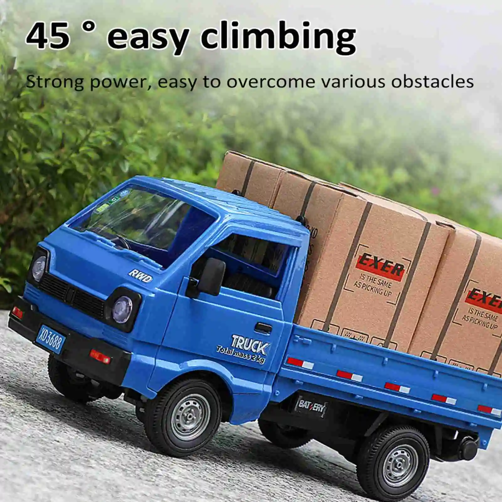 Carro de transporte rc multidireção condução escala 1/16 2.4ghz pulverizador de controle remoto caminhão de transporte para crianças 2.4ghz carro de transporte