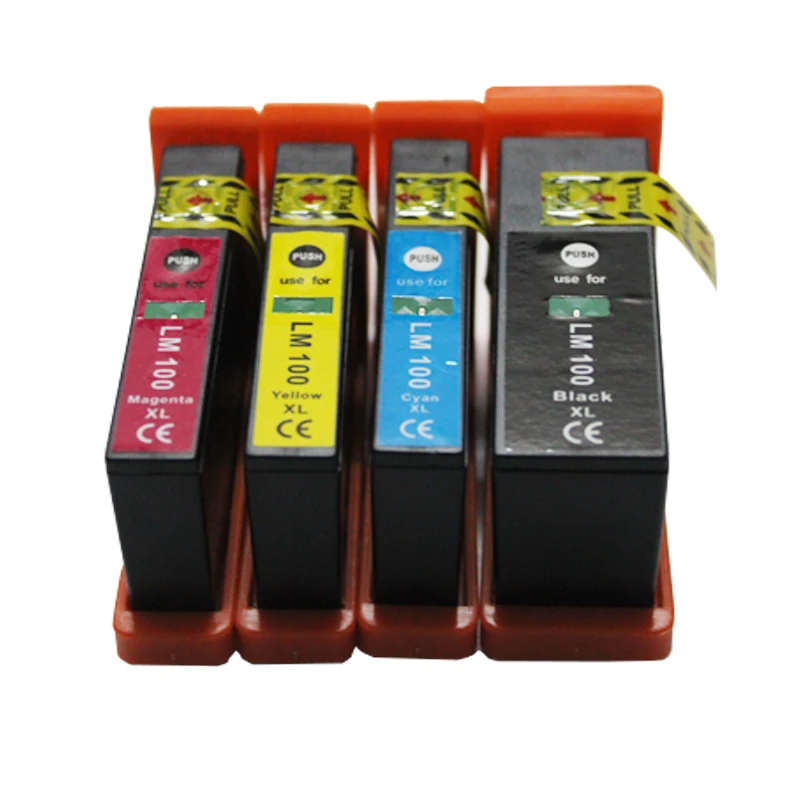 4PK Compatible 100 XL Ink Cartridge for Lexmark Prospect Pro202 Pro205 Pro206 Pro207 Printer