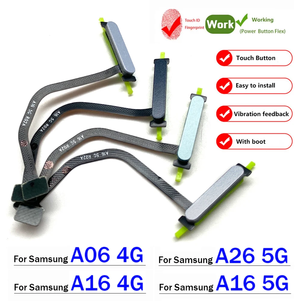 

New For Samsung A06 A16 A26 4G 5G Fingerprint Sensor Home Return Key Menu Button Flex Ribbon Cable