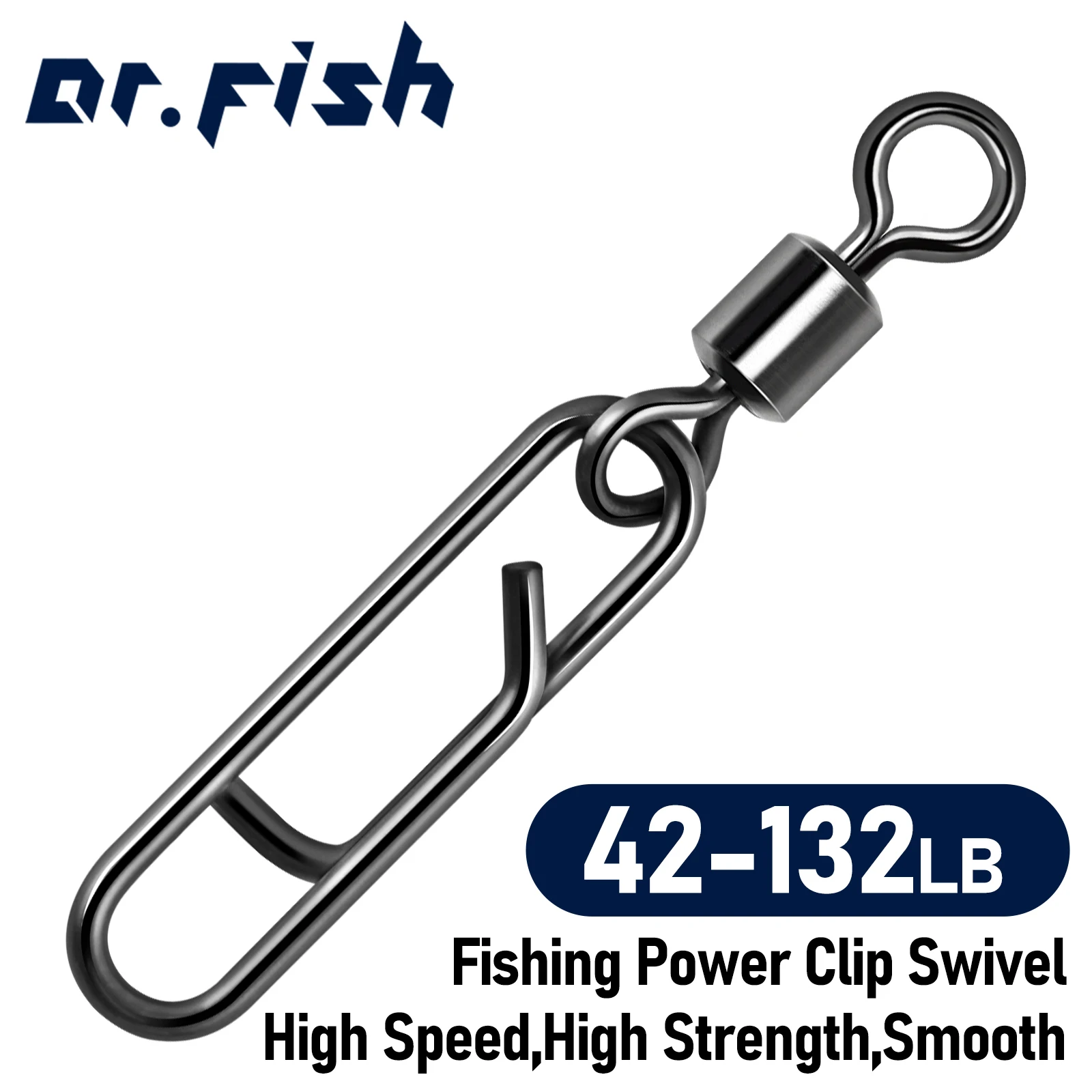 Dr.Fish Clips de potencia snap giratorio cambio rápido para señuelos