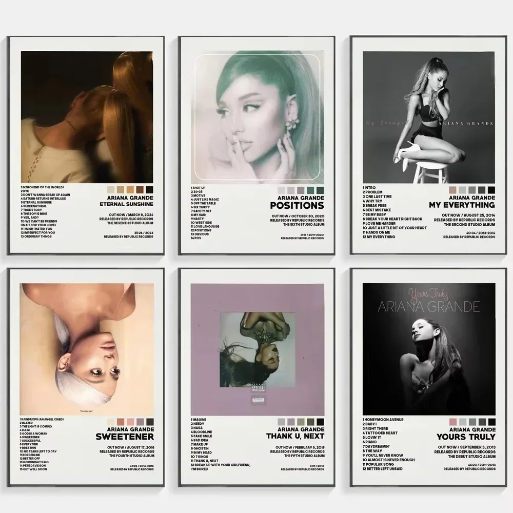 Poster Prints New A-Ariana Art G-Grande 2024 Eternal Sunshine Music Album Cover Canvas Painting Wall Art Picture Room Home De