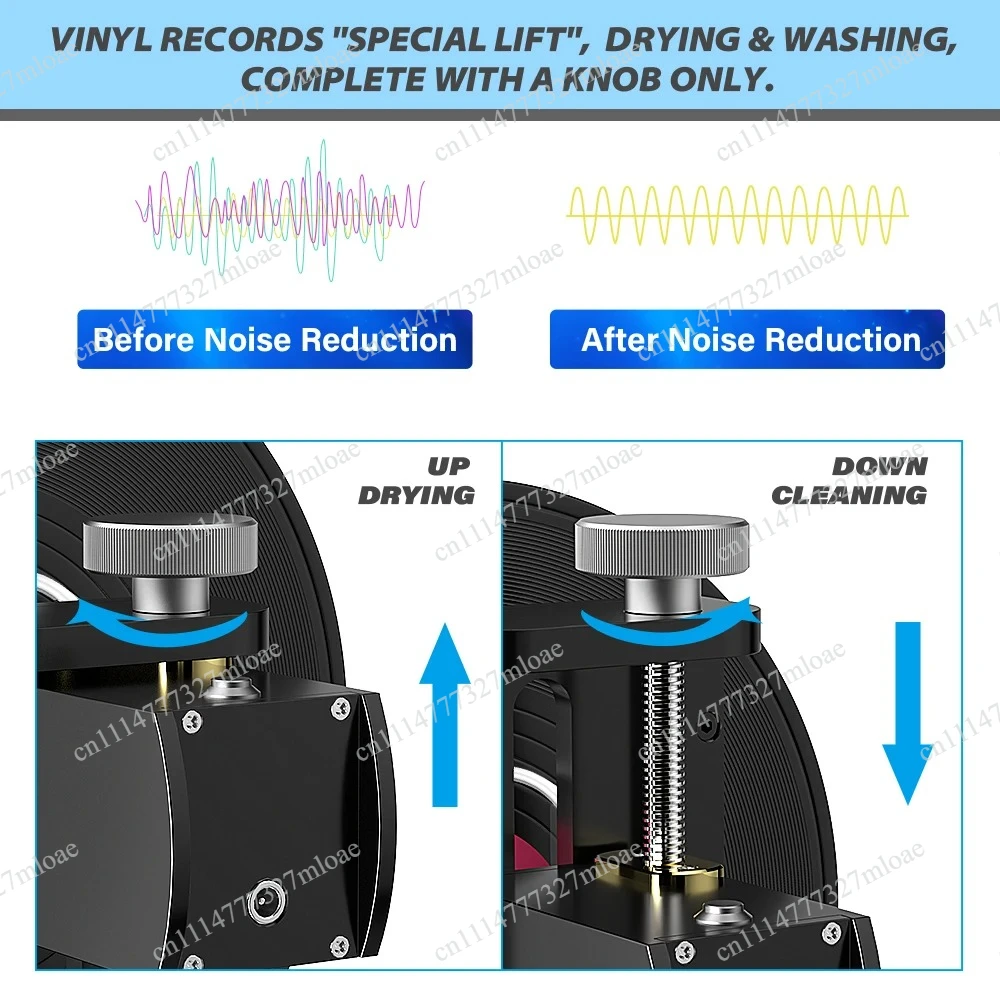 Vinyl Record Washer Stand Label Keeper for 6L Cleaning Bath with Lift Function Cleaning 5 Records