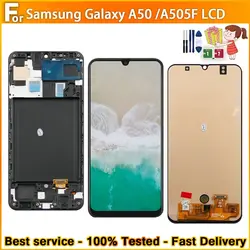 incell For Samsung Galaxy A50 SM-A505FN/DS A505F/DS A505 LCD Display Touch Replacement Screen For A50 LCD NO Frame/With Frame