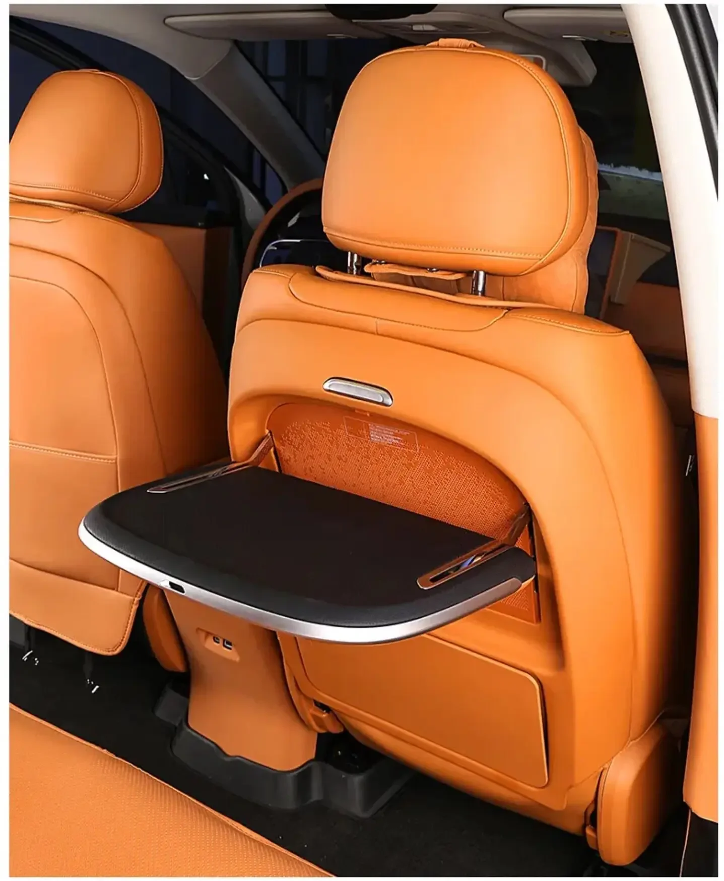 For Leapmotor C10 / C16 Car Seat Back Electric Small Table Panel Led Ambient Light Wireless Charger Foldable Laptop Table Plate detail image 5