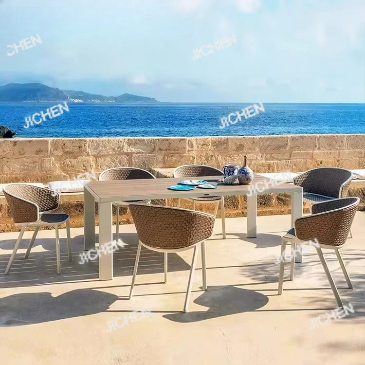 

Уличные столы и стулья JC Nordic Courtyard: плетеная мебель из ротанга PE для отдыха на балконе