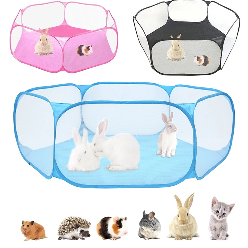 Pet Playpen Portable Pet Cat Dog Cage Tent Playpen Folding Pet Fence Game Playground Fences for Cat Rabbit Hamster Chinchillas