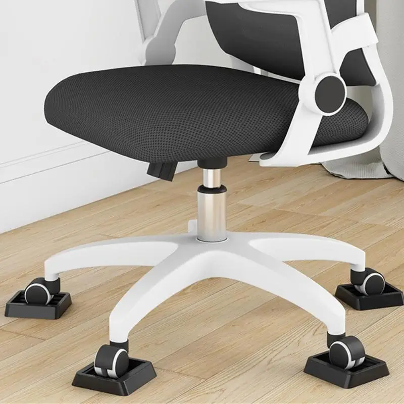 652F Not Skid Chair Desk Leg Pad Wheel Lock Plate Furniture Caster Cups for Household