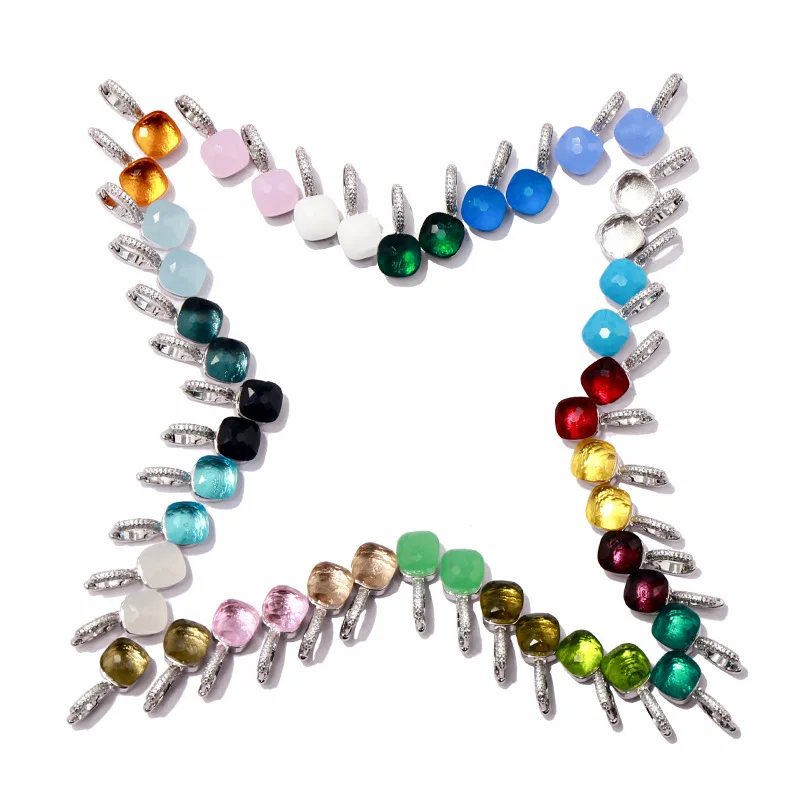 Top Quality Fashion Multicolor Crystal Gemstones Drop Earring For Women Luxury Brand Jewelry