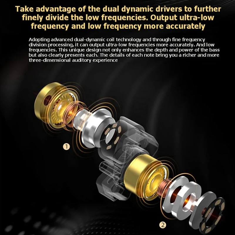 Super Sale KZ ZA12 2DD+4BA Hybrid IEM Tuned Version with Mic
