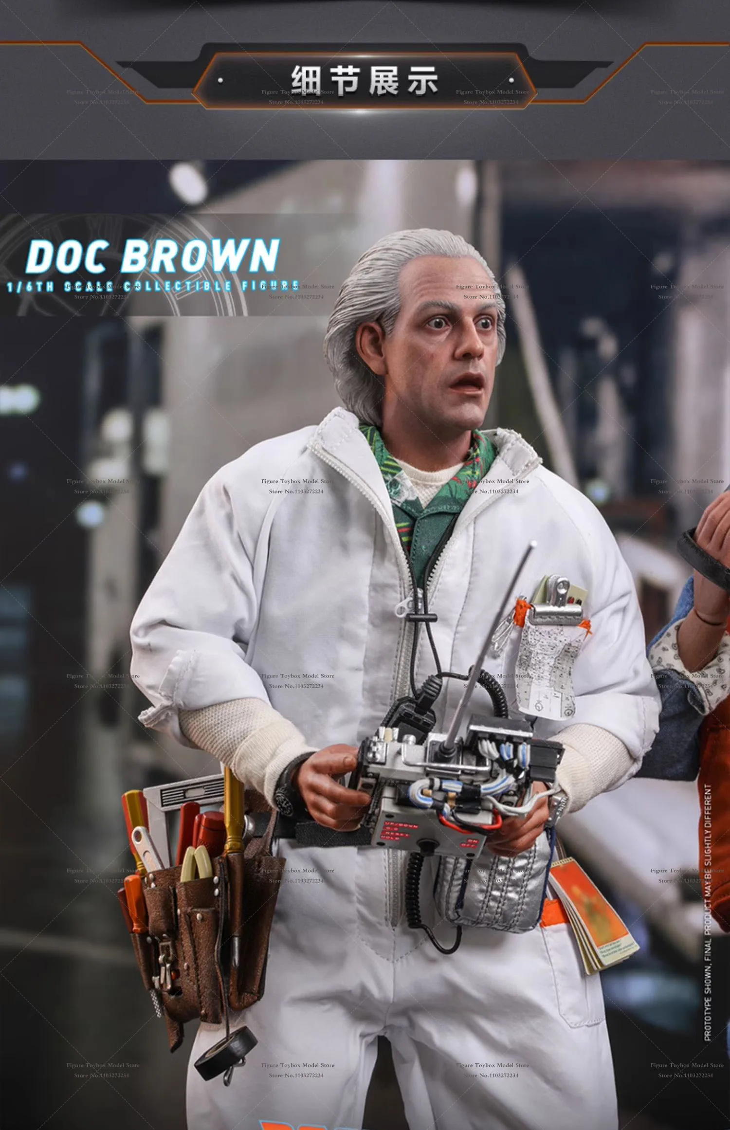 Hot Toys MMS609 1/6 Dr.Brown Action Figure Back To The Future Movie Christopher Lloyd 12 Inches Full Set Male Solider Collects