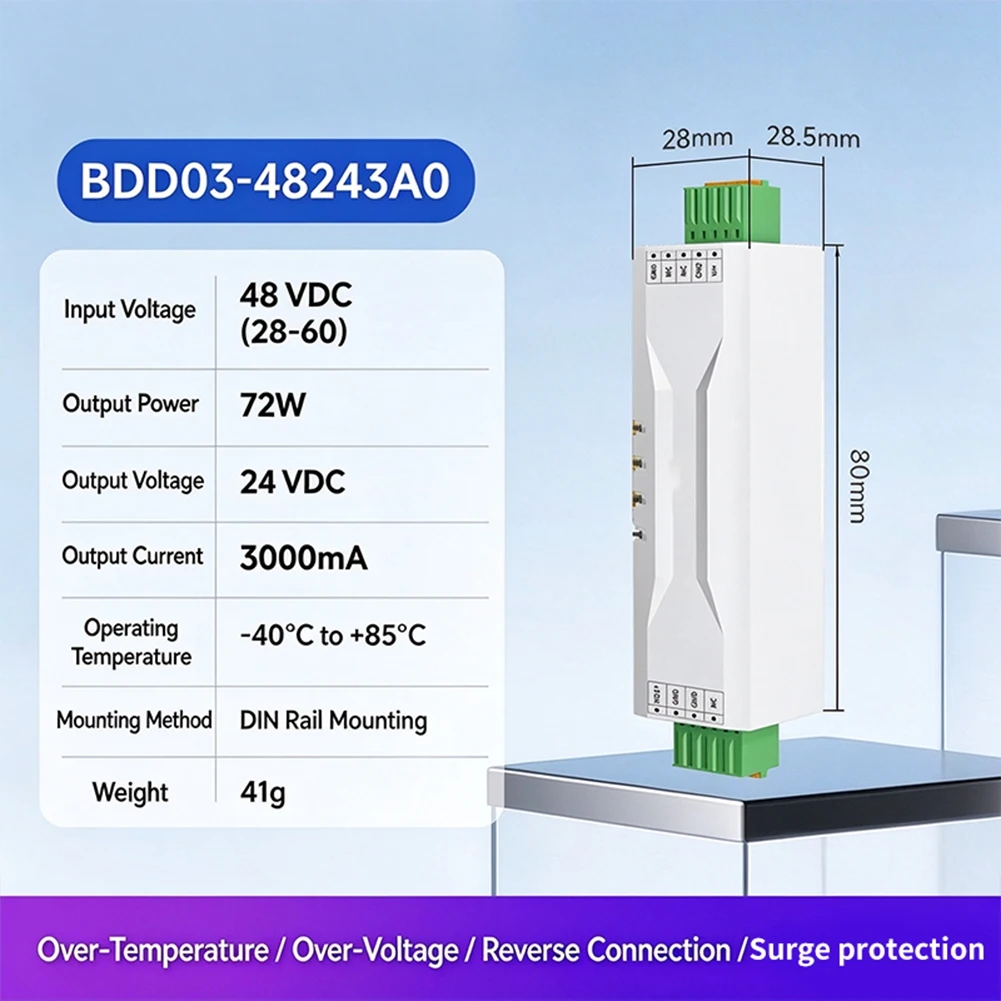 SOFT-22-100V To 12V｜72W｜1000Ma DC-DC Step-Down Power Supply Module With Dual Outputs And Non-Isolated Operation