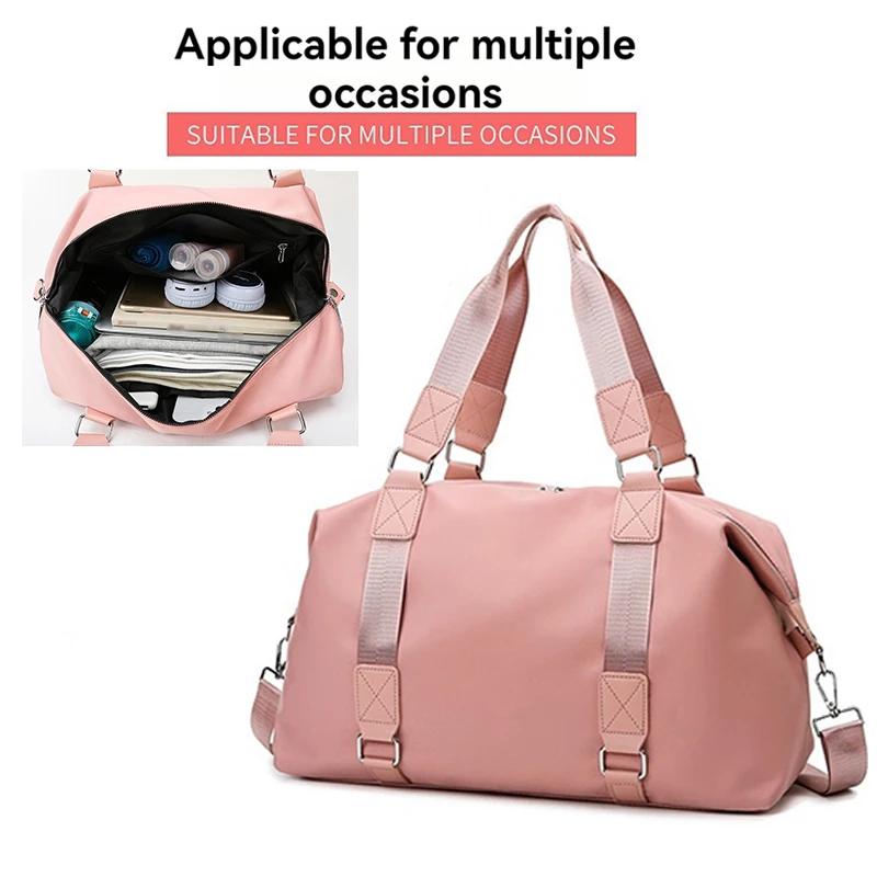 Bolsa de viagem, bagagem de mão, bolsa de bagagem de grande capacidade, bolsa de armazenamento, bolsa para natação, yoga, fitness