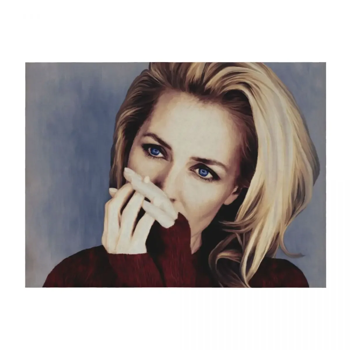 جيليان أندرسون لوحة زيتية ملونة رمي بطانية دافئة لفصل الشتاء لطيف منقوشة أريكة عملاقة منقوشة على بطانيات الأريكة