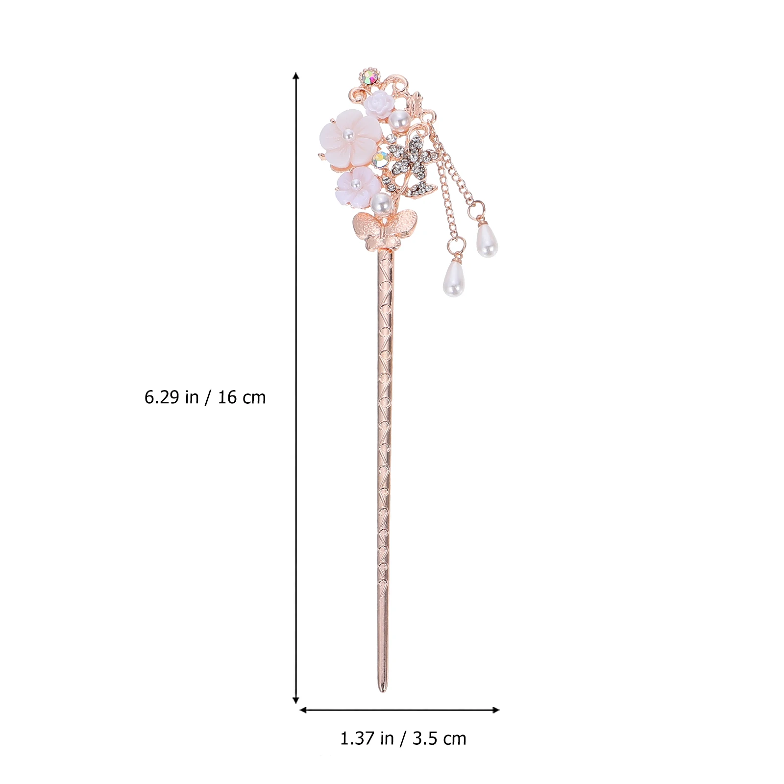 

4pcs Vintage Pearl Hairpin Delicate Chopsticks Alloy Accessory Ancient Headdress Wedding Party Hair Decor Glamorous