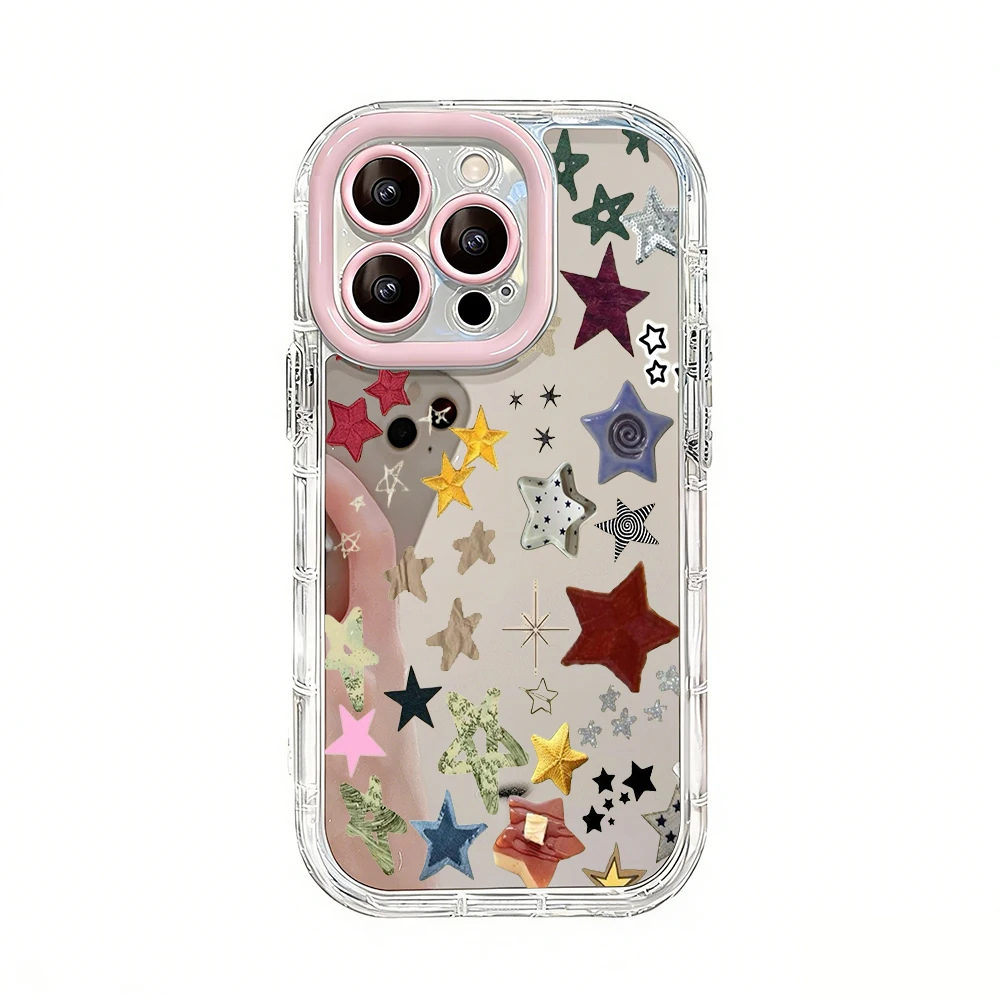 Stilvolle Handyhülle mit Blitzsymbol, Luftkissen und Spiegel für iPhone 16 15 14 13 Pro Max 17 12 11 Pro XR XS MAX 7 8 Plus INS Cover – Detail 9