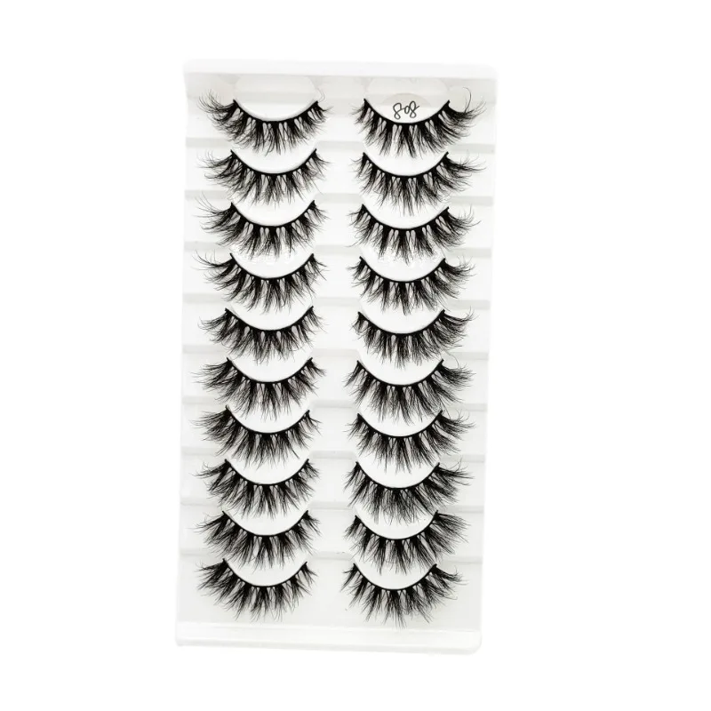 3d Imitation Mink Hair False Eyelashes Europe and The United States Fine Black Stems Curling Three-dimensional on The Camera