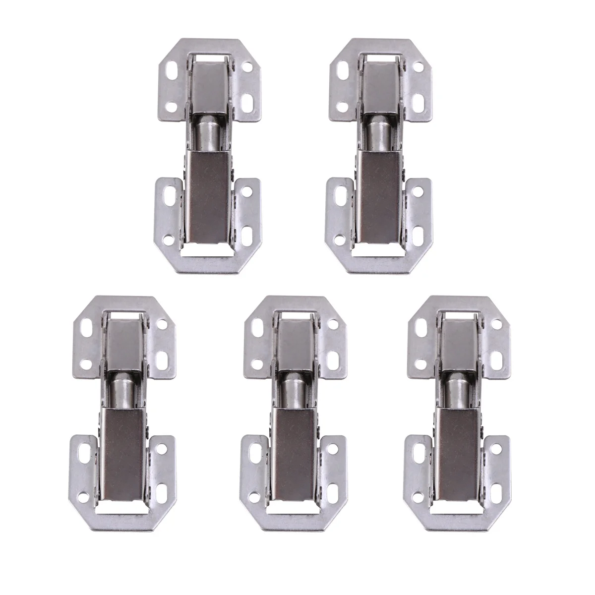 

5 pcs 1.5Mm Thick Steel Cabinet Door Hinges Heavy Duty Hydraulic Concealed Hinge For Kitchen Furniture No Drill Required