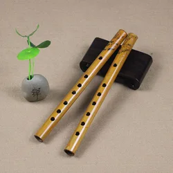 24cm Chinese Traditional 6 Holes Bamboo Flute Vertical Flute Clarinet Student Elementary Musical Instruments