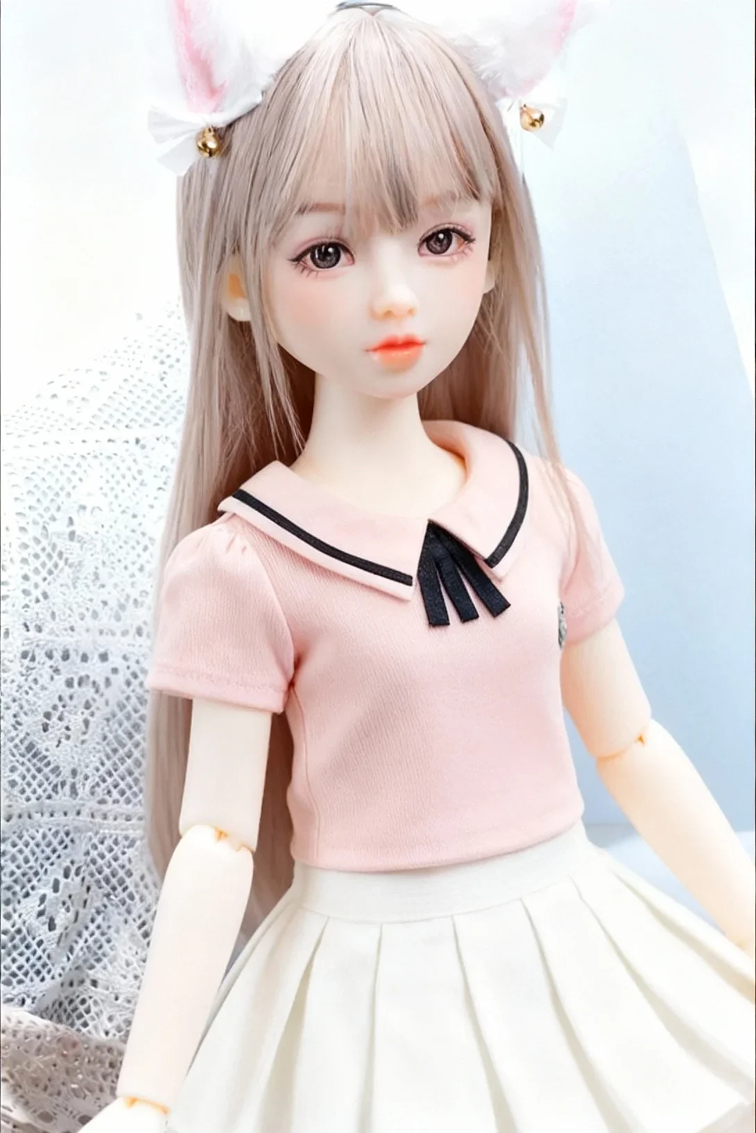 دمية أنمي TPE نابضة بالحياة، مفاصل متحركة وجلد ناعم مع رأس قابل للفصل، شخصية قابلة للجمع، شحن محلي سريع