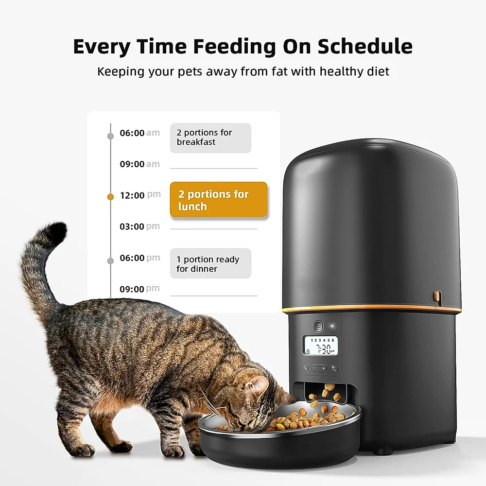 2L 5G Camera Pet Feeder Automatic Cat Smart Food Dispenser Auto Dog Slow Food WIFI Timed Quantitative Video Food Feeding Bowls