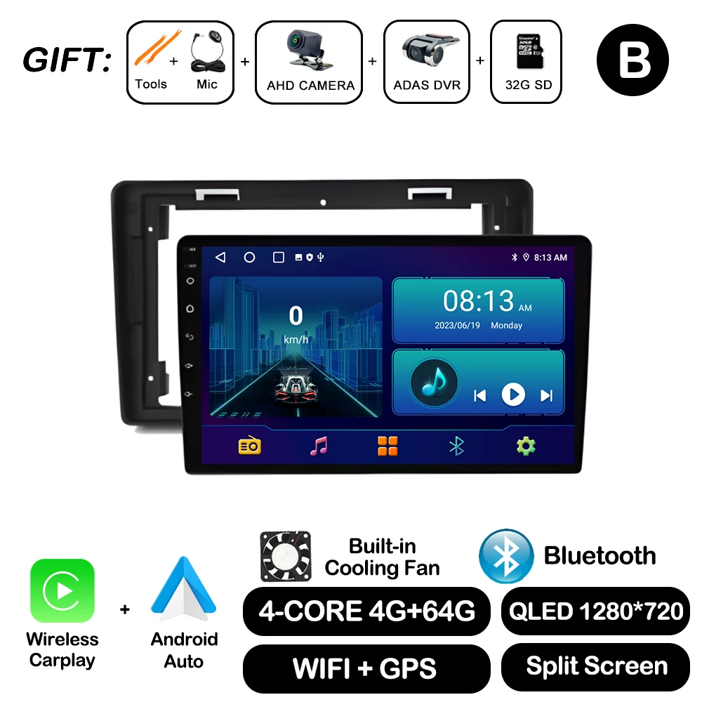 Android Auto Carplay Voor Citroen C2 C3 2001 2003-2010 Autoradio Multimedia Video Player WiFi GPS Navigatie DSP stereo