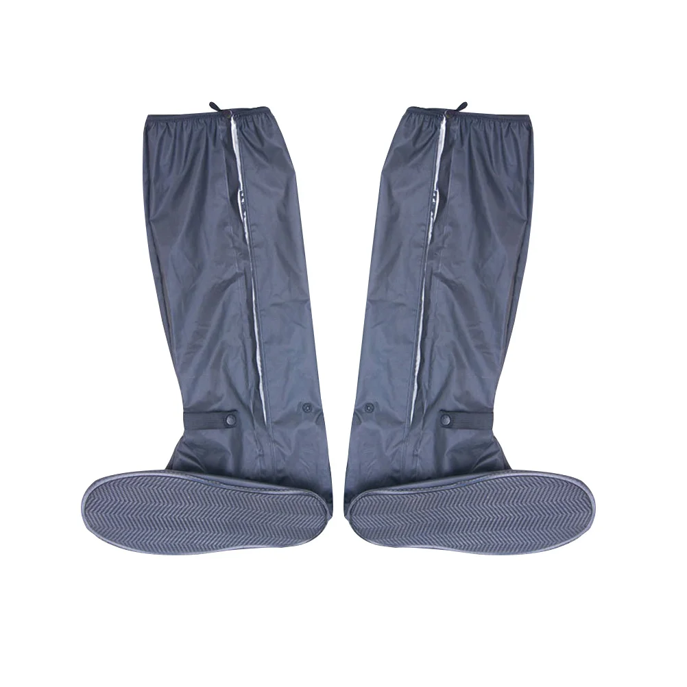 1 Pair Waterproof Rain Boots Thickened Reusable Non-Slip Overshoes For Outdoor Travel Rainproof Shoe Covers Portable Protective