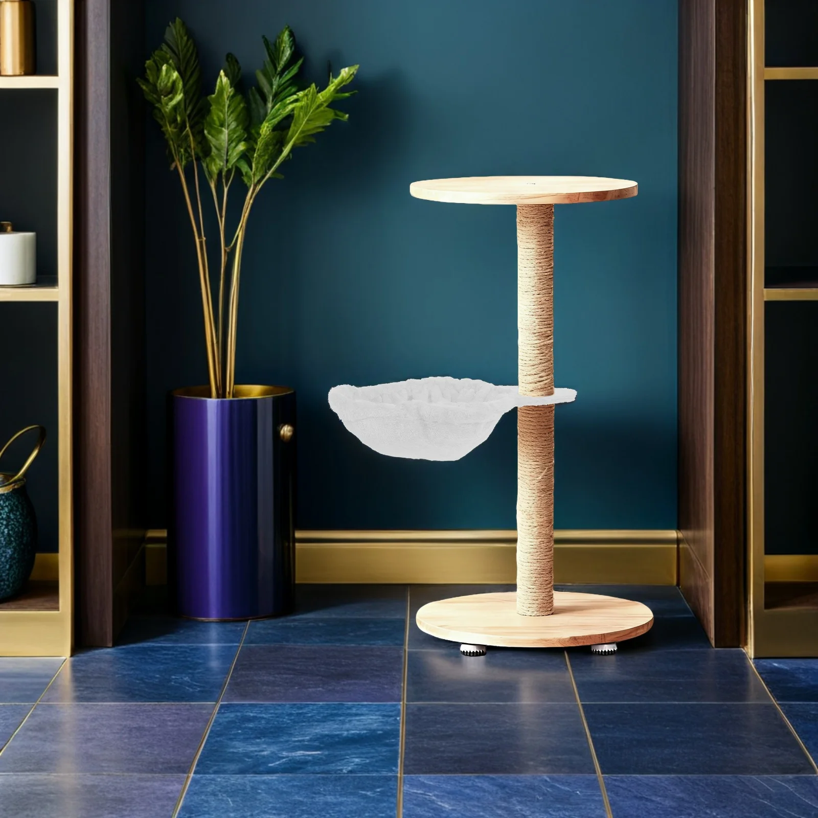 أرجوحة للحائط من الفلانيل الناعم المعلق على الحائط، عش تسلق القطط الداخلي، أرجوحة مريحة لشجرة القطط #5