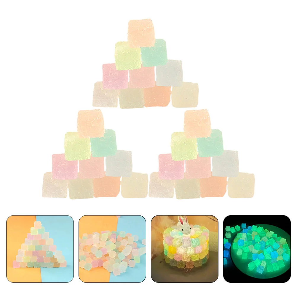 30 Pcs Transparent Luminous Phone Cover Decorate DIY Craft Charm Charms Plastic Noctilucence Fake Candies