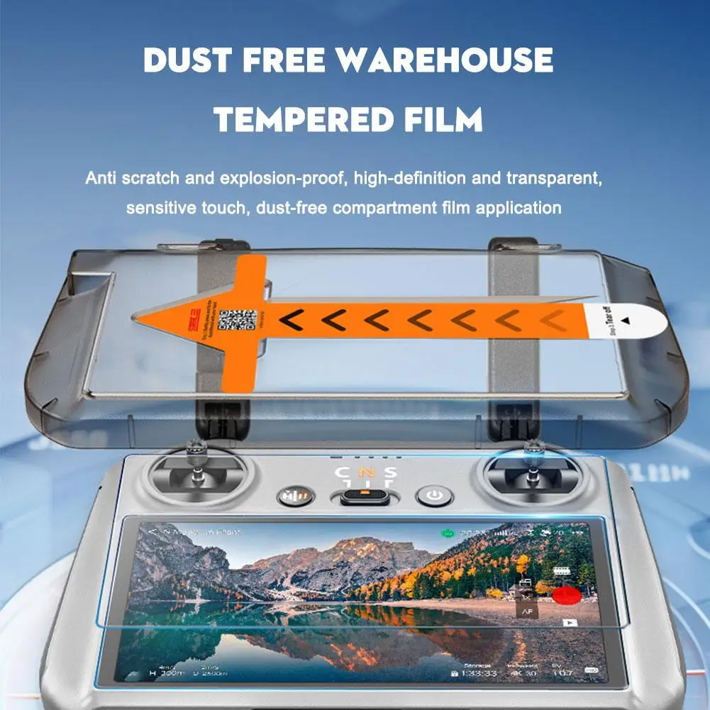 Drone Controller Tempered Film For DJI RC/RC2 HD Glass Screen Protector Anti-Scratch Dust-free Chamber Transparent Screen Film