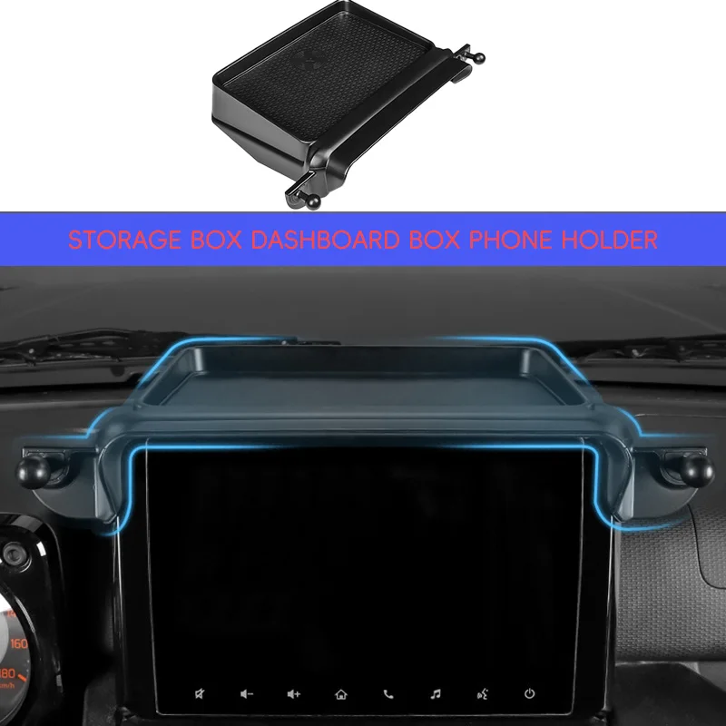 

Ящик для хранения приборной панели, ящик для хранения приборной панели с солнцезащитным козырьком, расширенный держатель для телефона для Suzuki Jimny JB64 JB74 2019, аксессуары