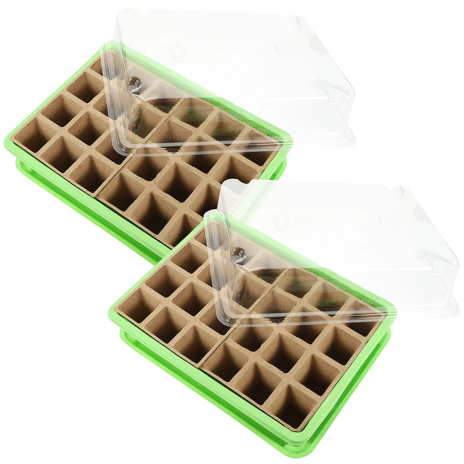 

2 Sets Seedling Boxes Plant Germination Trays Compact Size Safe Durable Starter Cups Gardening Supplies Growing Trays