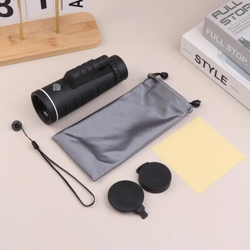 

40X60 Professional Mini Pocket Telescope Monocular Night Vision Powerful Zoom with Smartphone Adapter for Hunting Camping