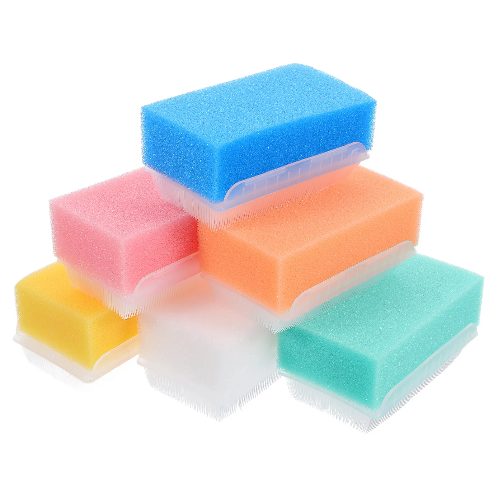 6Pcs 's Sensory Training Brush Set Soft Bath Sponge Tactile Development Massage Hand Wash Tool Sensory Brush