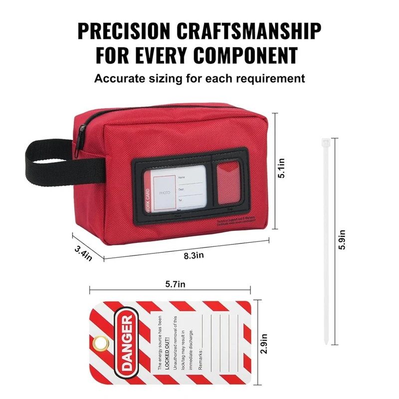 مجموعة قفل كهربائي جديدة، 26 قطعة مجموعة لوتو آمنة للطاقة الصناعية والكهرباء والآلات