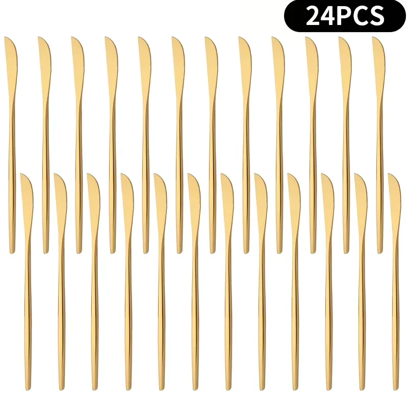 

12/24/36pcs stainless steel Portuguese tableware steak knife West tableware set, suitable for holiday parties.