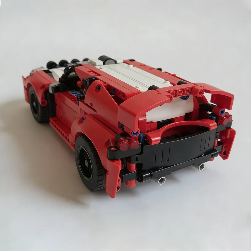 Modelo de Coche de Carreras, Bloques de Construcción MOC, Funciones de Potencia, Coche de Rally, Tecnología Modular, Regalos, Juguete de Ensamblaje para Niños