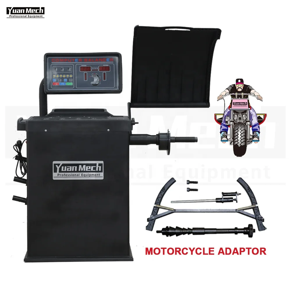 

High Quality YuanMech Red Automatic Motorcycle Tire Wheel Balancing Machine