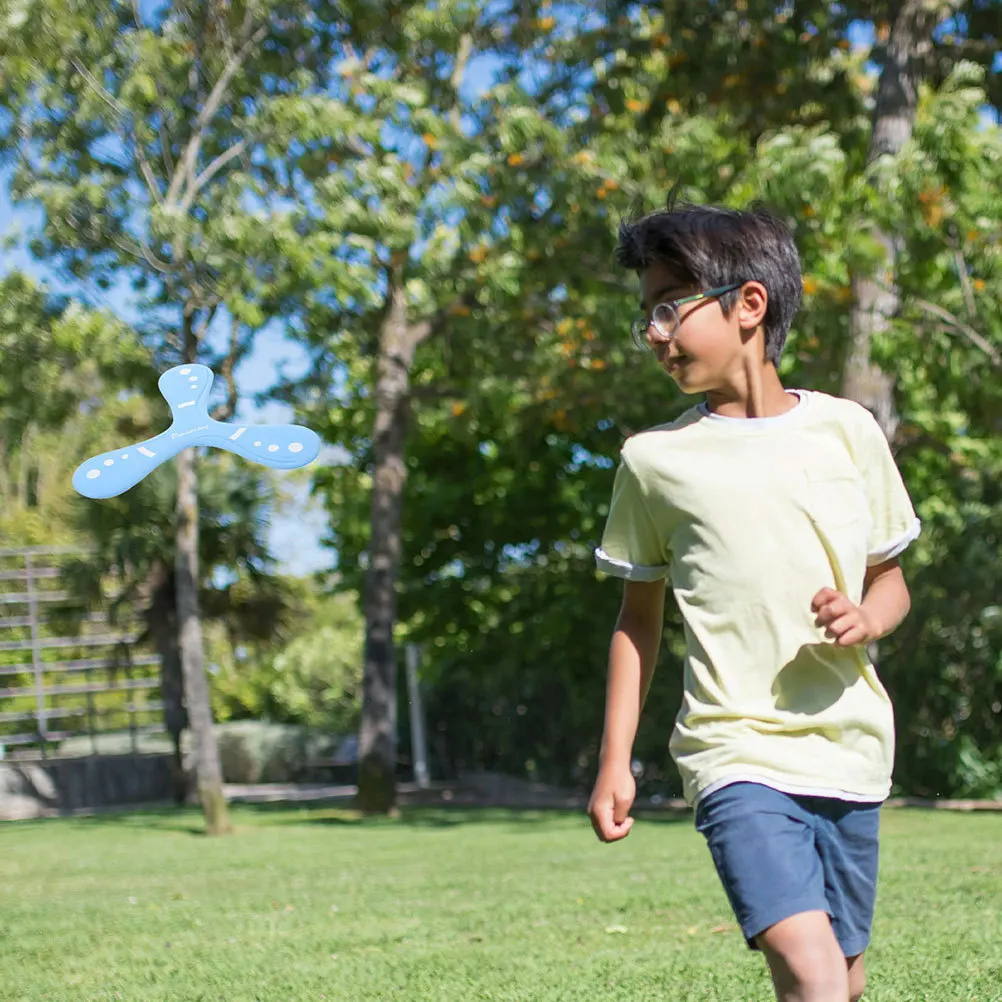 2 Stücke Weiche Dicke Bumerang für Kinder Outdoor Erholung Interaktive Fliegen Spiel Kinder Party Werfen Fangen Aktivität