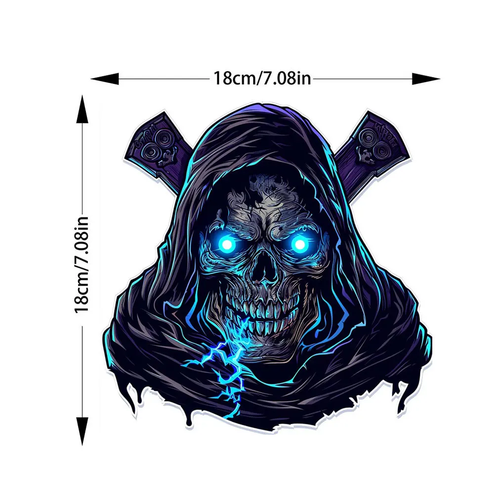 Creative Skeleton Car Stickers Motorcycle Electric Car Stickers Personalized Decoration Scratch Covering Treatment Stickers