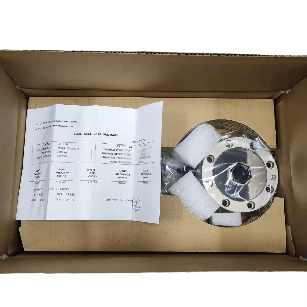 Transcell Pancake Type DBSL-1t/2t/3t/5t/10t/15t/20t خلية تحميل مستشعر التوتر عالية الدقة