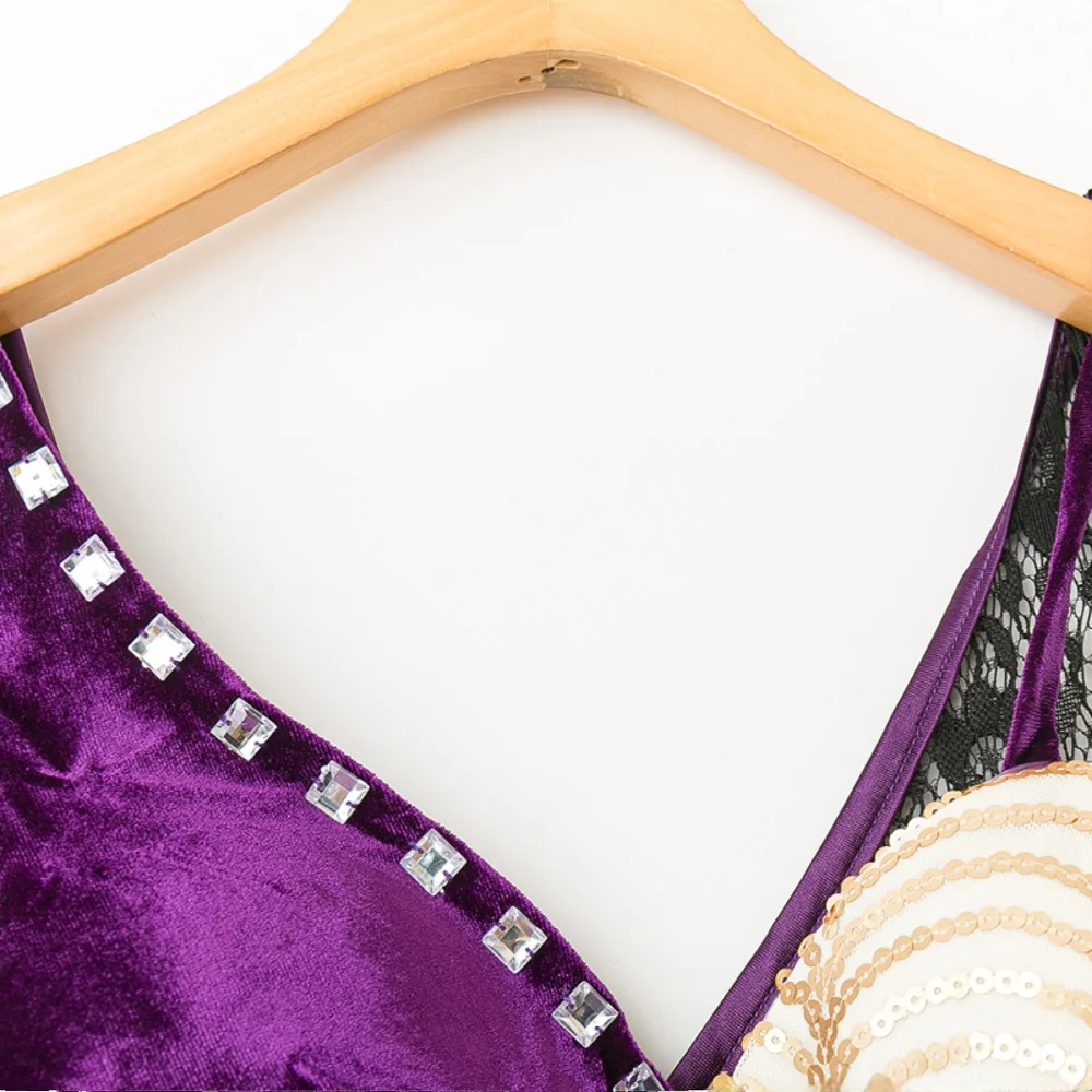 فستان سهرة أنيق لحفلات أعياد الميلاد بخصر مرتفع وترتر وياقة على شكل V بدون أكمام للحفلات والعشاء على الطراز الكوري بطول متوسط...