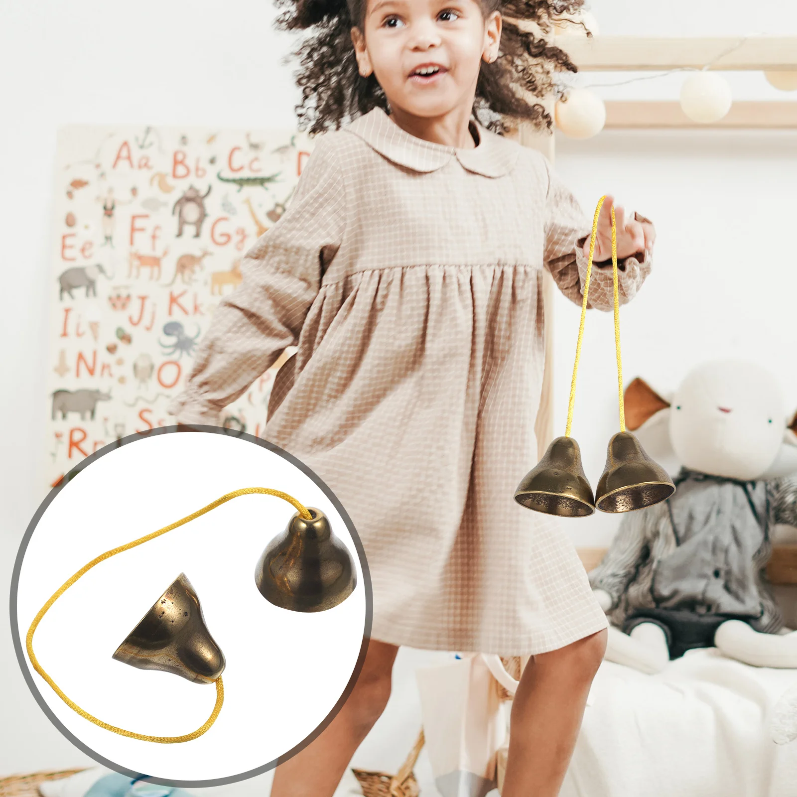 

Thickened Cymbals Hand Percussion Instrument Ringing for Yoga Music Performance Religious Ceremony Portable Rhythm for Stage