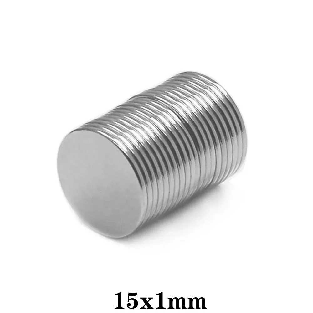 15x1mm Thin Round Strong Powerful Magnets 15mmx1mm Bulk Sheet Neodymium Magnet Disc 15x1 Permanent Magnet 15*1mm 15*1