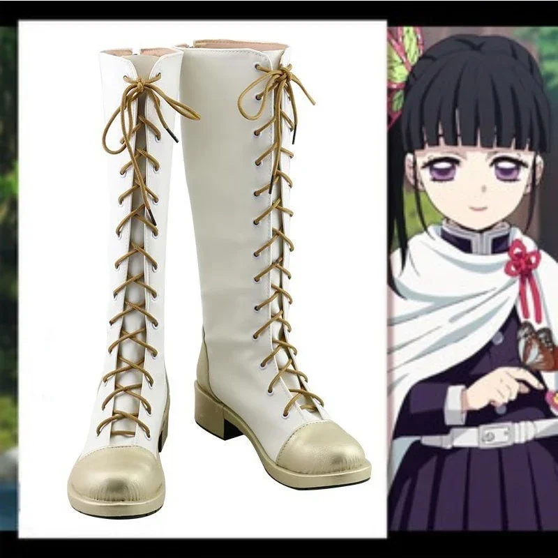 

Demon Slayer Shoes Kimetsu no Yaiba Cosplay Tsuyuri Kanao Cosplay Boots Shoes Women Shoes Costume Accessories Halloween Party