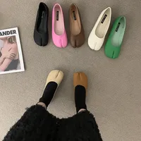 Bailamos Women Flats 2022 New Summer Fashion Split Toe Ballet Shoes Women Slip On Ballerinas Korean Style Soft Slip On Loafers - Image 2