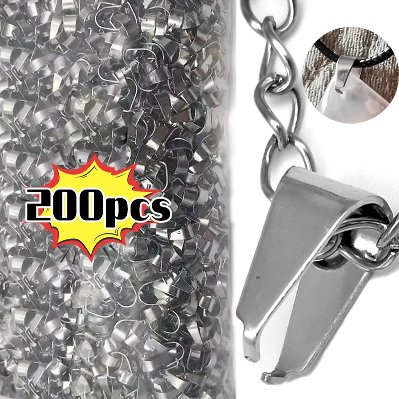 100 шт., посеребренный кулон из нержавеющей стали, застежки-застежки, крючки для ожерелья, зажимы, разъем, фурнитура для изготовления ювелирных изделий своими руками 100 шт., посеребренный кулон из нержавеющей стали, застежки-застежки, крючки для ожерелья, зажимы, разъем, фурнитура для изготовления ювелирных изделий своими руками