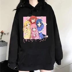 Autumn And Winter Popular Anime Bocchi The Rock Printed Hooded Hoodies For Women Coat Fashion Plus Size Clothing