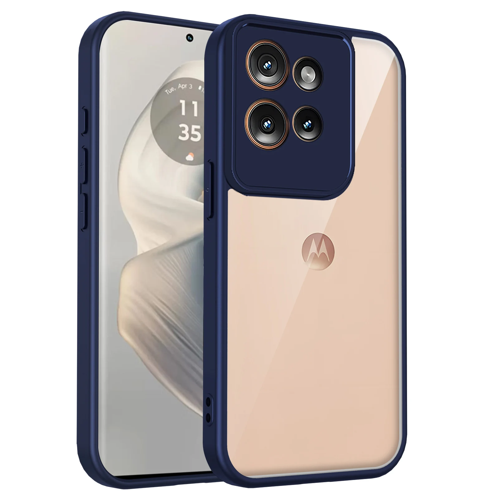 Für Motorola Moto Edge 50 Neo Hülle Silikon Bumper Kristallklare Rüstung Harte Rückseitige Abdeckung Handyhülle für Moto Thinkphone 25 MotoS50